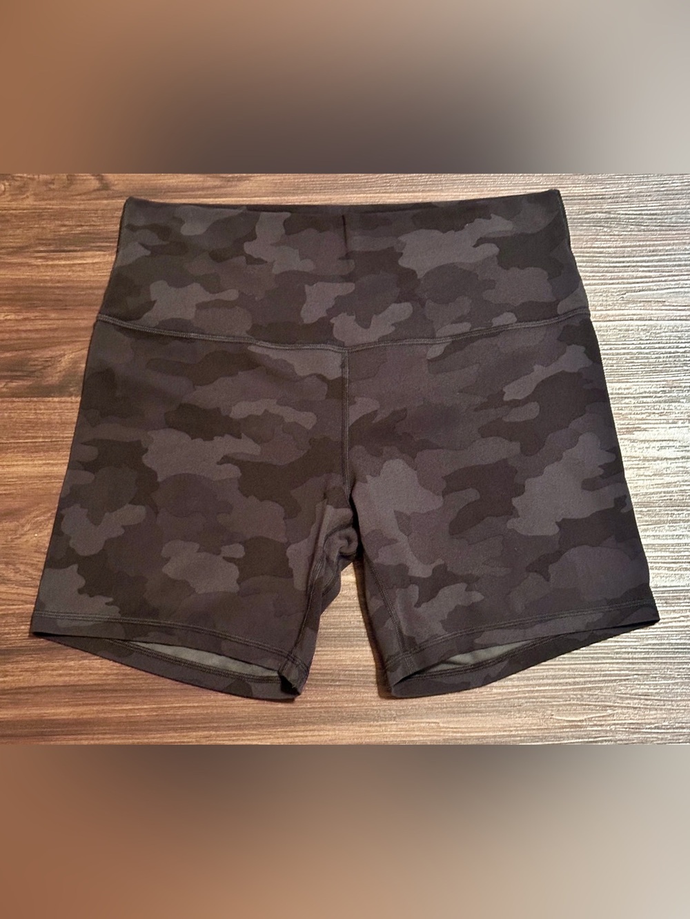 lululemon athletica Black Camo High-Rise Bike Shorts